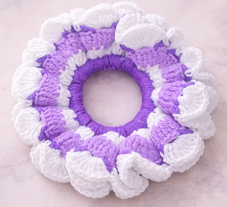 Handcrafted Crochet Floral Scrunchie