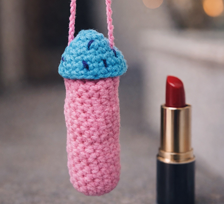 Handmade LipNest Crochet Holder