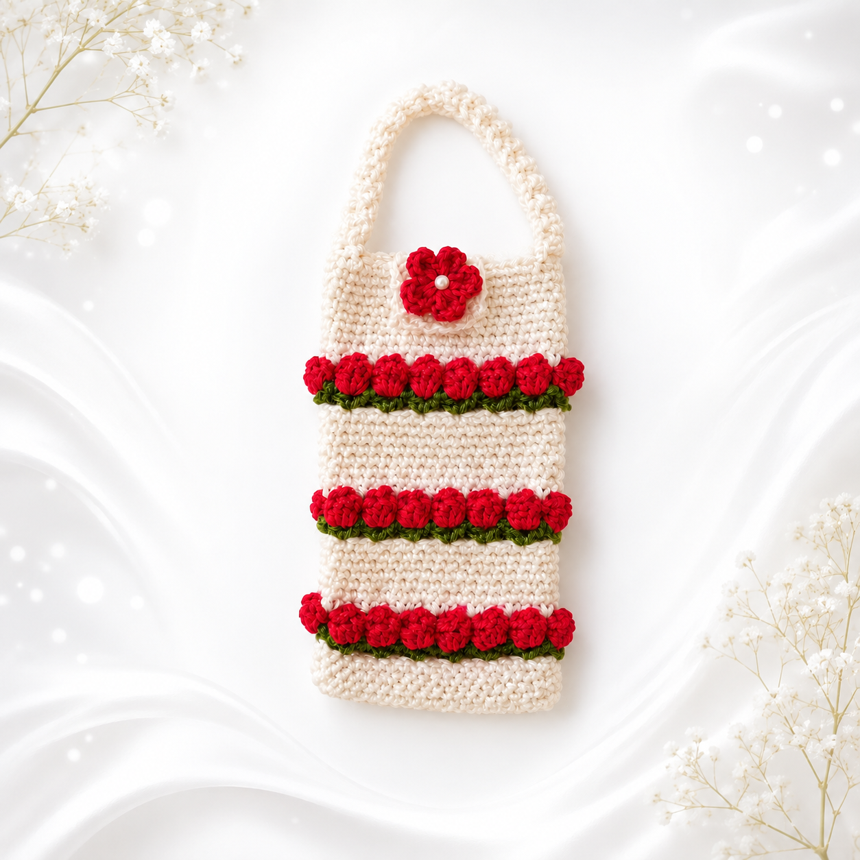 Elvira handmade crochet mobile bag for women