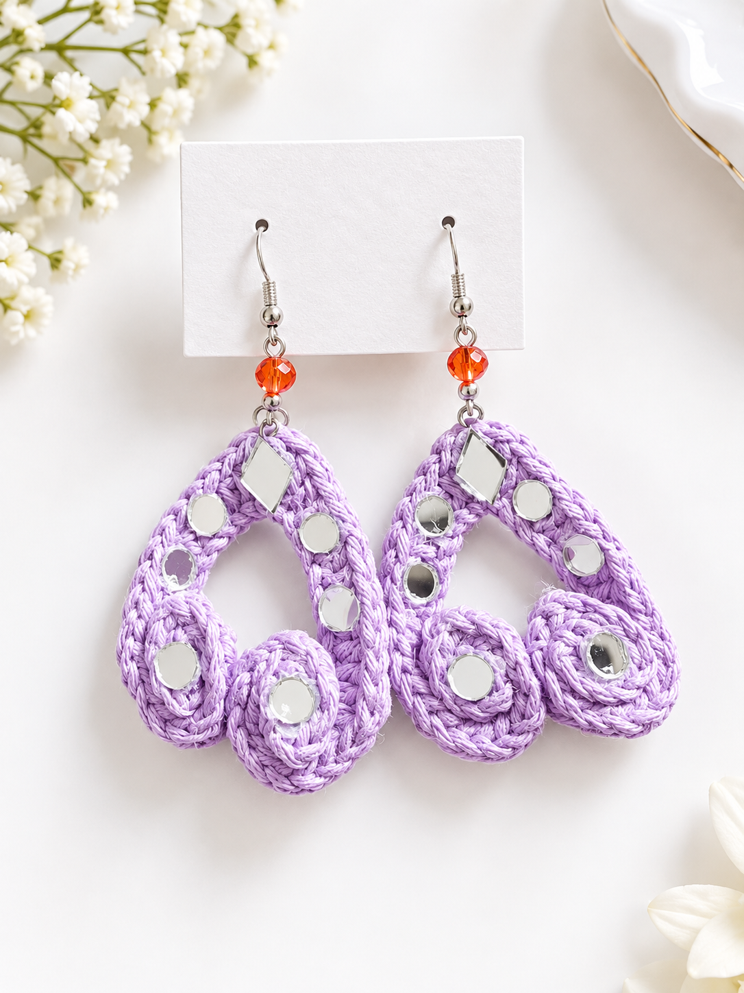 Elvira Handmade Purple Earings
